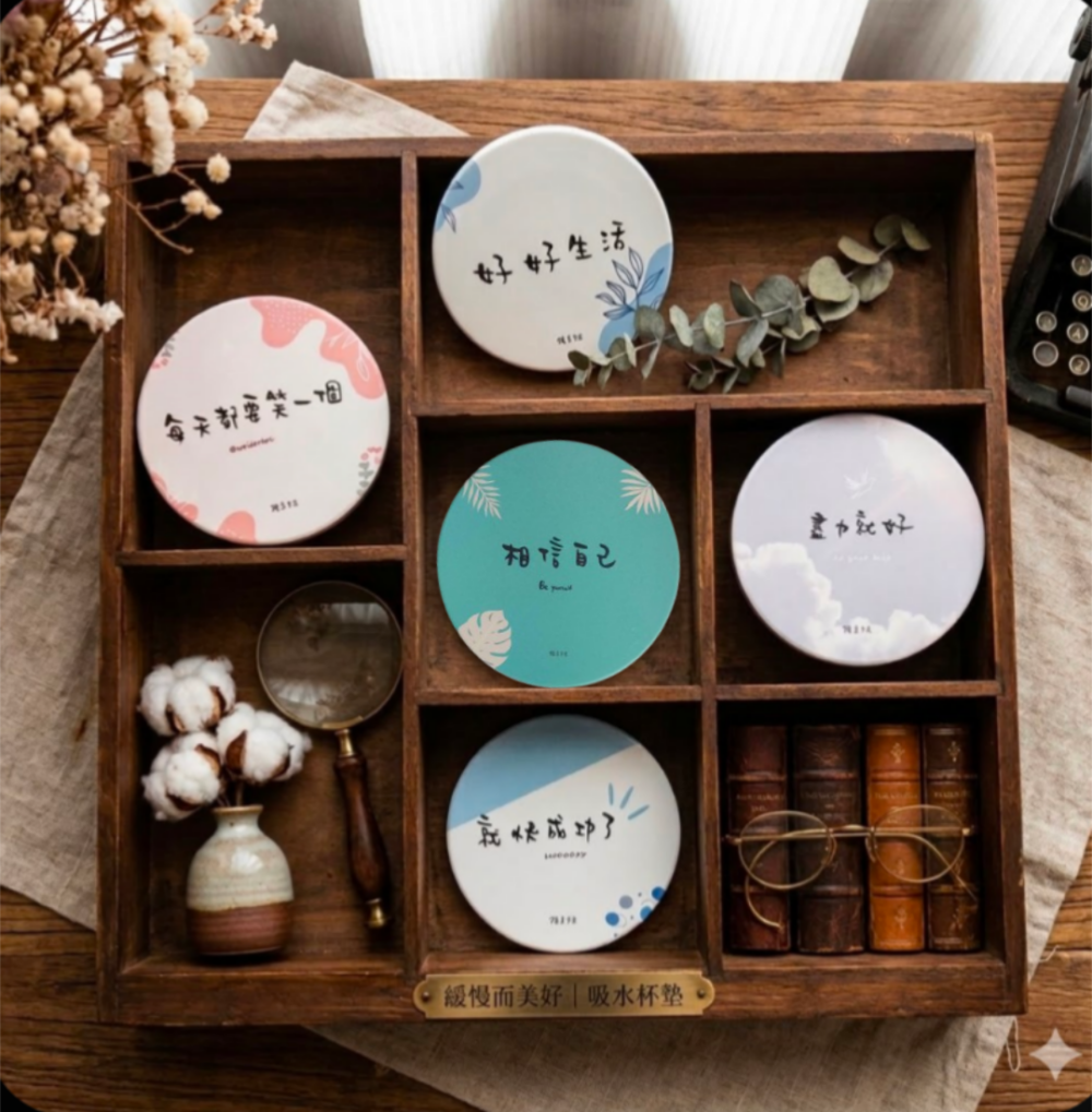 【禮盒】緩慢而美好 | 吸水杯墊